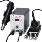 2 in 1 Soldering Station 8586  Digital Display SMD Rework Hot Air Gun Solder Iron 220V ESD Welding Desoldering Repair Tools