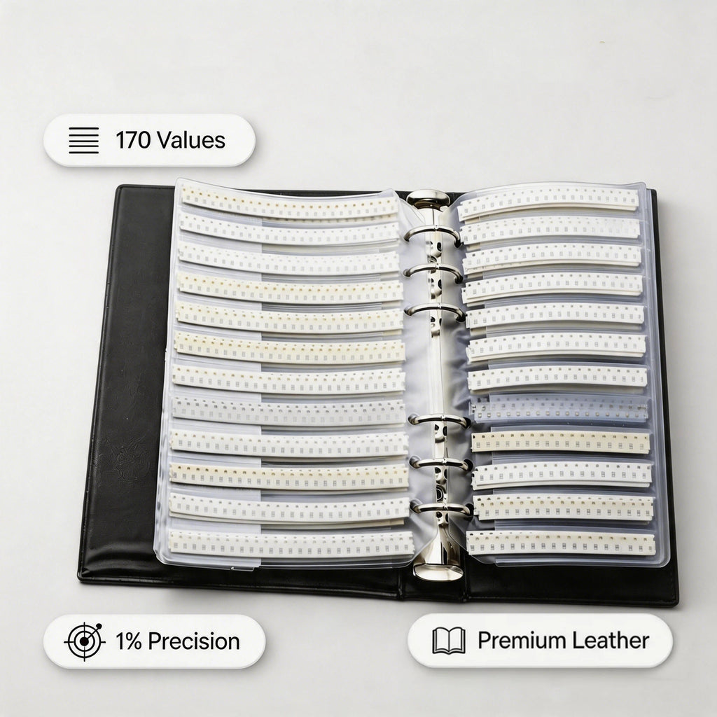 1206 SMD Resistor Sample Book, 170 Values 1% Tolerance, 25pcs/Value Resistor Kit