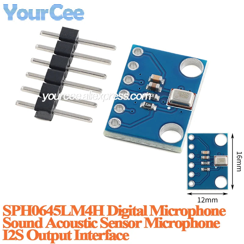 10pcs/1pc SPH0645LM4H Digital Sound Sensor I2S MEMS Microphone Breakout Microphone Module 1.6-3.6V for Arduino MCP6022 MIC