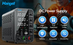 DC Power Supply 30V 10A 5A Variable Bench Power Supply Adjustable Lab Power Supply 60V 5A 120V 3A Voltage Regulator