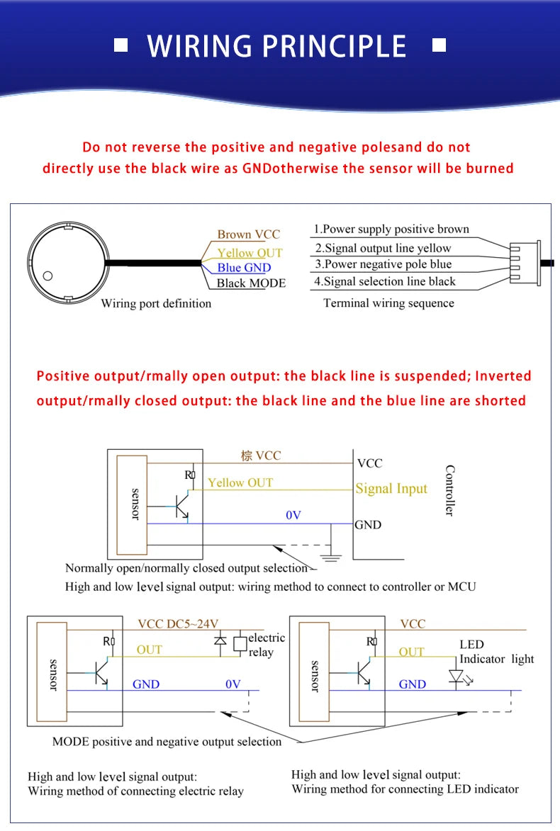 Touchless Contactless Capacitive 5-24V Water Sensor Liquid Level Sensors Switch with High Precision and Stability