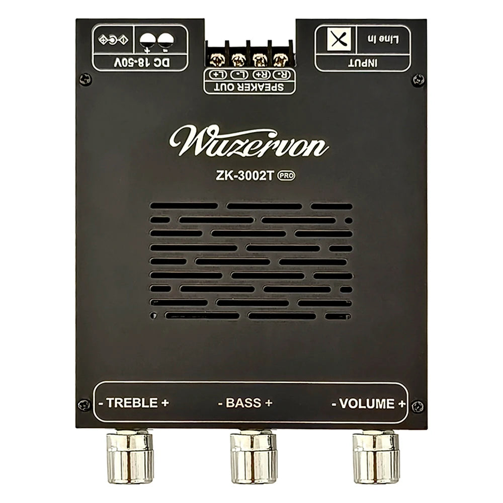 DC 18-50V 3002T PRO Bluetooth Amplifier Board Qualcomm QCC3034 2.0 Channel APTX Lossless 300W+300W TPA3255
