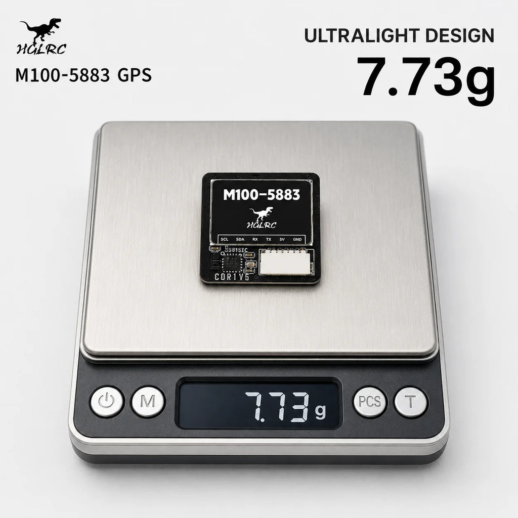 HGLRC M100-5883 Fast Lock M10 GPS Compass Multi GNSS BDS Galileo 72CH UART for FPV Drone Fixed Wing RC Plane M10-25Q Alternative