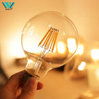 Retro Edison Filament LED Light Bulb E27 AC 220V 240V G80 G95 G125 Globe Light Glass Bulb 2W 4W 6W 8W Lampara LED Lamp