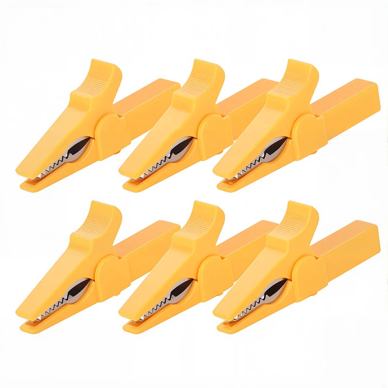 6pcs Alligator Clips 55mm Battery Test Crocodile Clamp Connector For Banana Plug 4mm Multimeter Pen Cable Probes Alligator Clip
