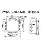 EMI filter power purifier CW7N-20/30/40/50/60/70/75A-R 380VAC 3-phase AC power supply filter Anti-interference