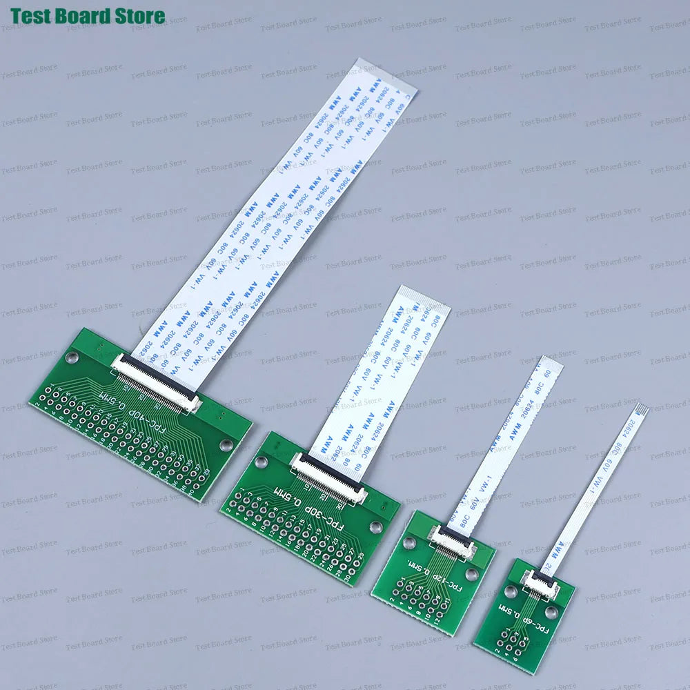 1set FFC/FPC Connector + 0.5mm Pitch 60/120/200mm Length FFC Cable 4P 6P 8P 10P 12P 20P 24P 30P 40PIN