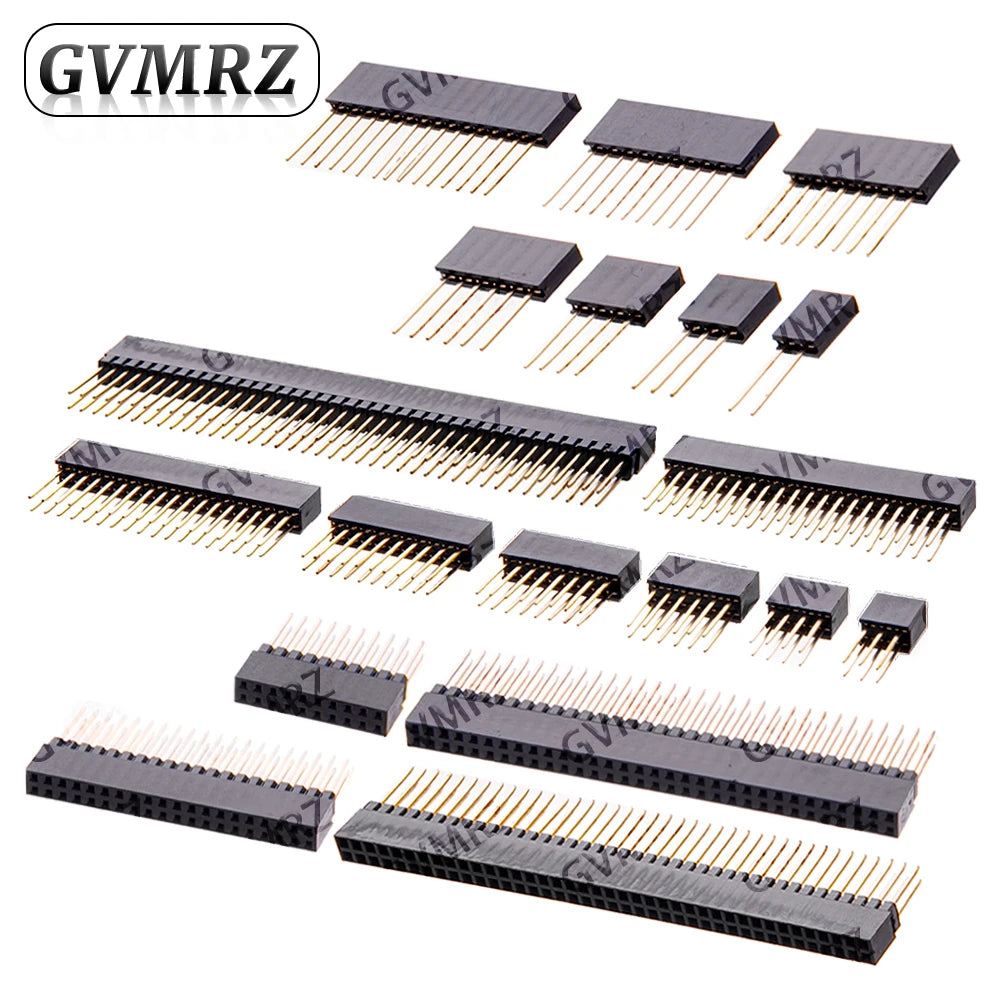 2.54 mm Stackable Long Legs Femal Header For Arduino 2/3/4/6/8/10/15 Pin  2PIN 3PIN 4PIN 6PIN 8PIN 10PIN 15PIN