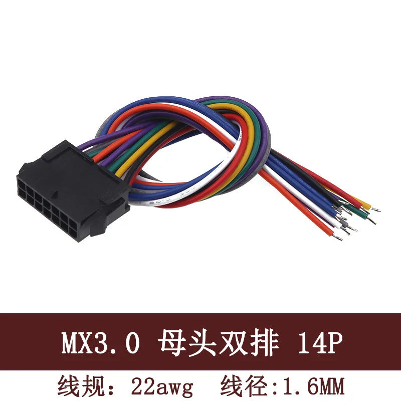 5PC Micro-fit Molex MX3.0 43025 43020 22AWG Dual Row Small 5557 5559 Male Female Air Dock Electronic Terminal Wire Cable Harness