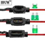 1Set 1A-40A Waterproof 32V Mini/Small/Medium Auto Fuse Holder 18/16/14/12/10AWG With Car Blade Fuse 3A 5A  10A 15A 20A 1A 7.5A