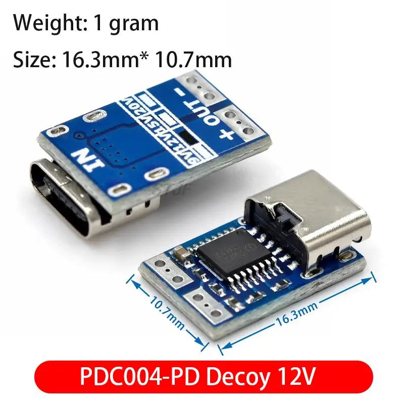 Type-C PD decoy module PD23.0 to DC DC trigger extension cable QC4 charger 9V 12V 15V 20V PDC004-PD