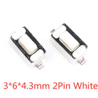 20Pcs SMD Tactile Switch Micro Push Button Silicone Key 3x4 3x6 4x4mm 2Pin 4Pin Electronic Component Switchs