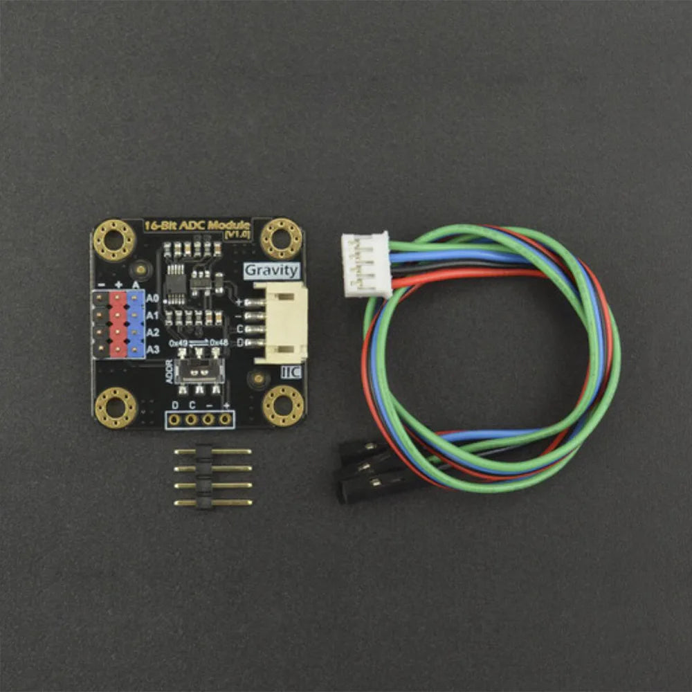 DFRobot Gravity I2C ADS1115 16-Bit ADC Analog to Digital Conversion Module 3.3~5V Supports Cascade for Arduino Raspberry Pi