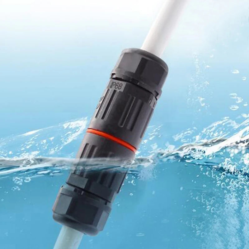 2 Pin 3 Pin Outdoor Plug Socket Straight Quick Screw Connection IP68 Industrial Electrical Waterproof Wire Cable Connector