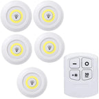 Dimmable LED Under Cabinet Light with Remote Control Battery Operated LED Closets Lights Wardrobe Bathroom Lighting Night Light