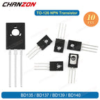 10Pcs Bd135 Bd137 Bd139 Bd140 Npn Amplifier Powerful Transistor Bipolar Junction Triode Tube Integrated Circuit New Original BJT