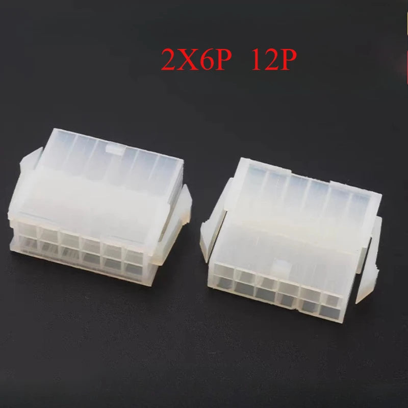 10pc 5559 Receptacle Mini-Fit MX4.2 Dual Row Female Plug Housing Automotive Connector 2x1-2x12P PC Graphic Card PCI-E ATX Power