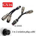 GX16 1 to 2 Aviation Plug Wire Splitter Industrial Welding M16 Y-type Male to Female Extension Line GX16 2 3 4 5 6 Pin Connector