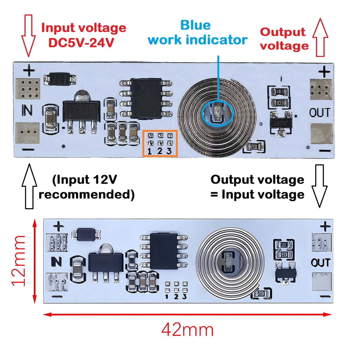 Short Distance PIR Motion Scan Sweep Hand Sensor Touch Switch Capacitive Sensor Module V2.0 5V-24V 3A LED Dimming Control Lamps