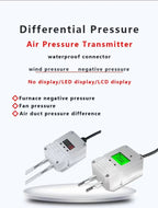 No Display/ LCD Display Air Gas Wind Pressure Differential Sensor 4-20mA 0-10V 0-5V RS485 Differential Pressure Meter Transmitte