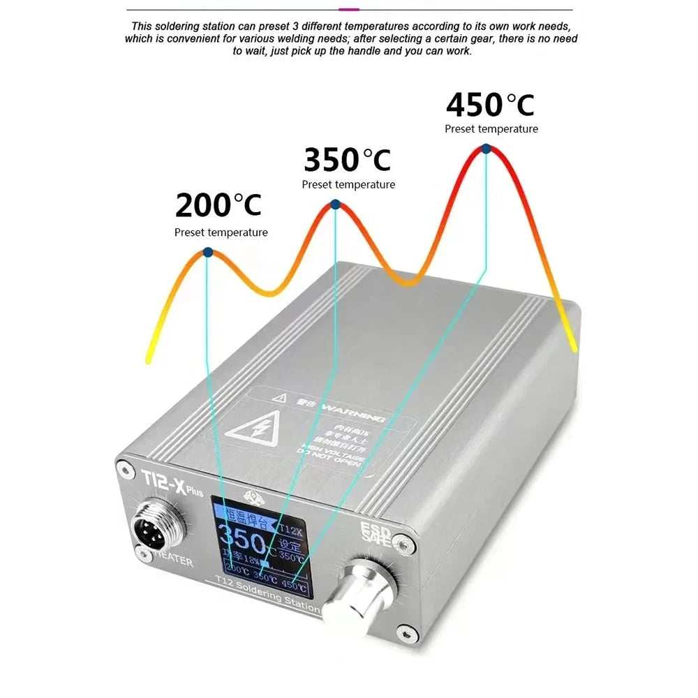 Original OSS T12 Soldering Station 75W Digital Display Constant Temperature With T12 Tips For DIY Precision Welding Repair Tools