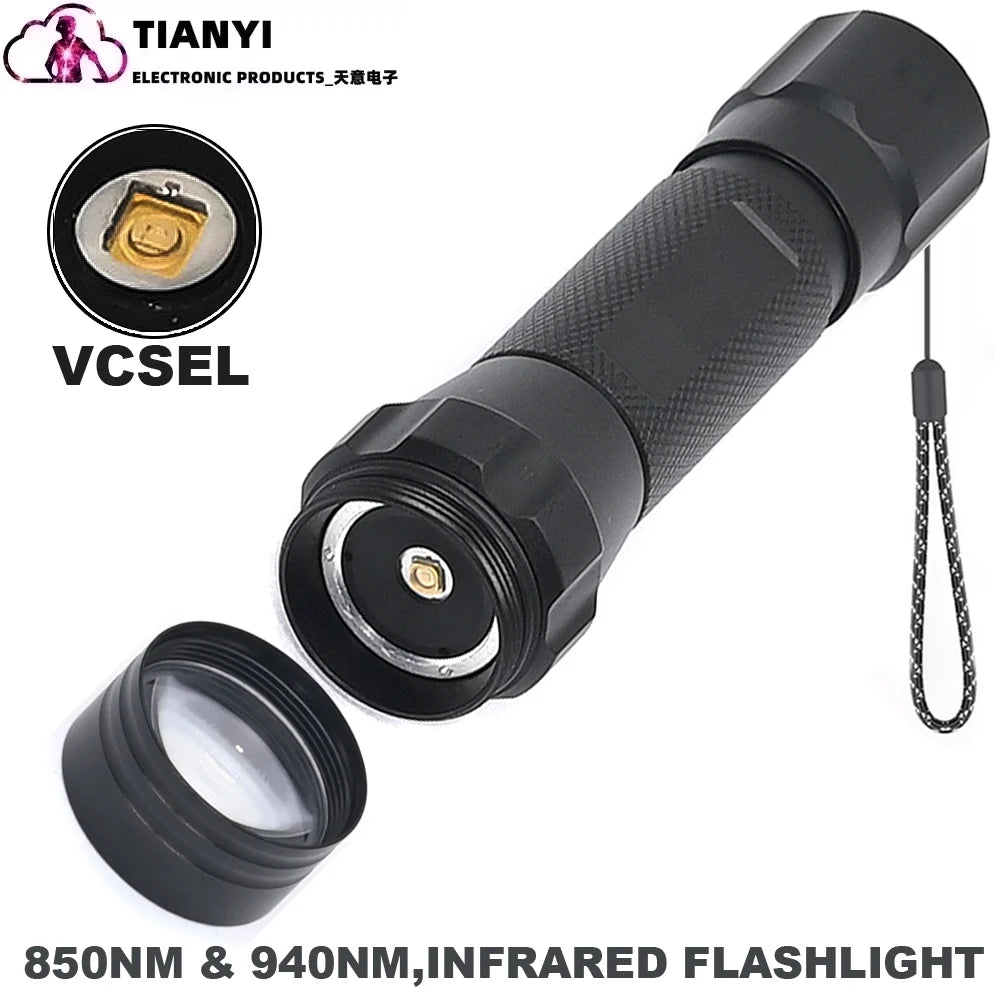 IR 850nm&940nm Latest Infrared Chip LED Zoom Night Vision Infrared Fill Light Tactical Hunting Zoom Flashlight IR Lighting Light