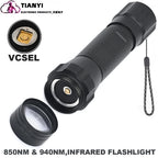IR 850nm&940nm Latest Infrared Chip LED Zoom Night Vision Infrared Fill Light Tactical Hunting Zoom Flashlight IR Lighting Light