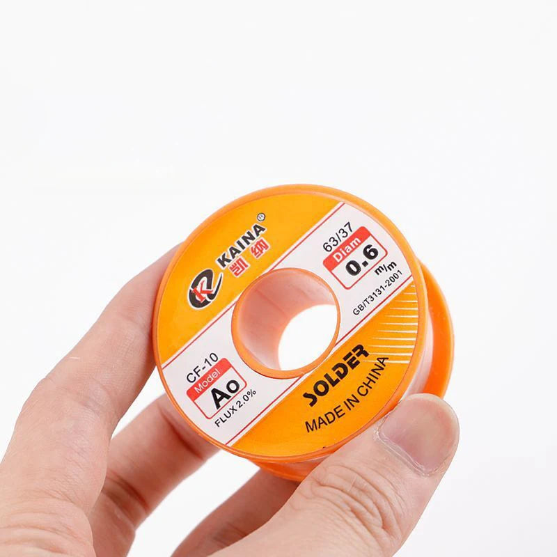 Rosin Solder Wire Tin B-1 63/37 Flux 2.0% 0.5/0.6/0.8/1.0/1.2/1.5/2.0mm Welding Soldering Iron Cord Reel ﻿