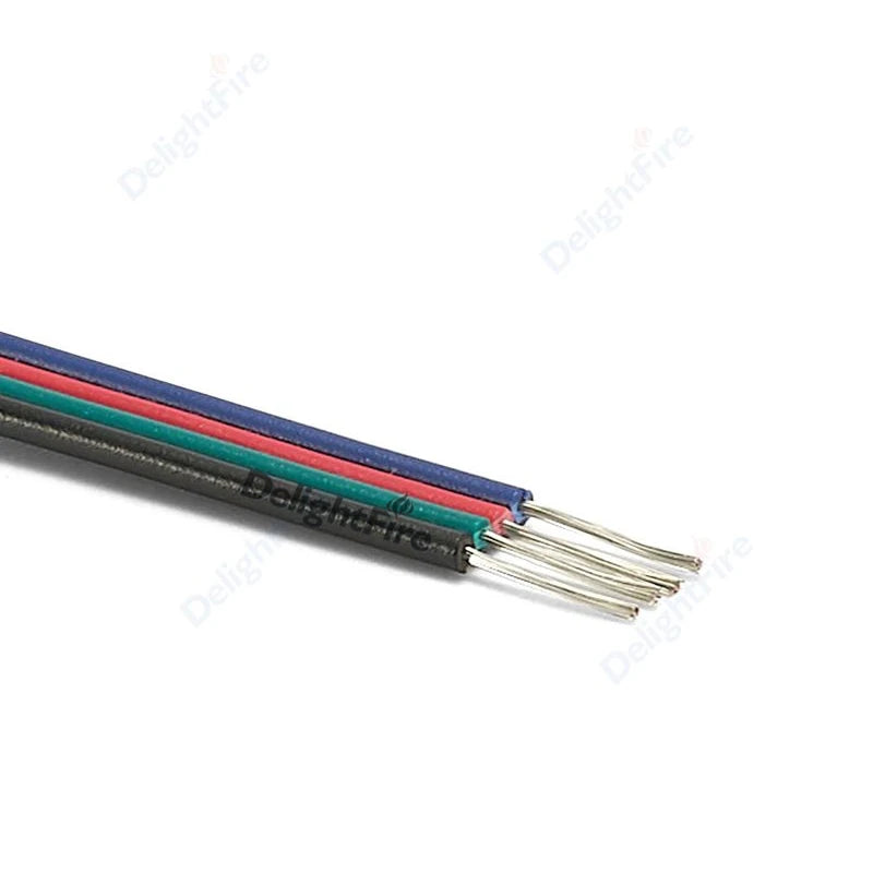 5-100m LED Cable 18 20 22AWG Hookup Wire 6 5 3 2 4pin RGB Extension Cable For LED Strip WS2812B Pixels Light SM JST Connectors