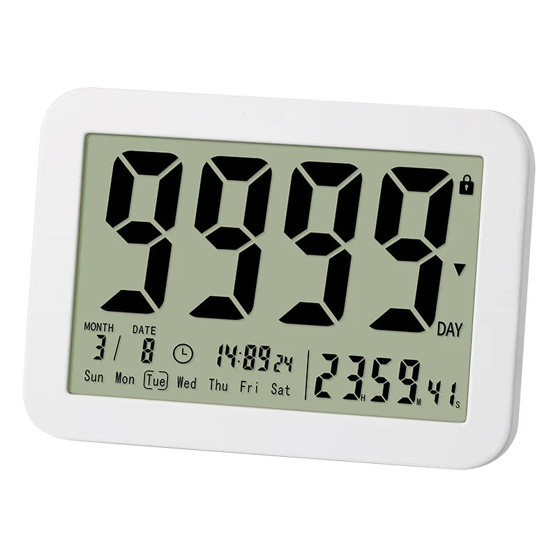 Digital Countdown Days Timer 9999-Day Count Down Clock Multi-Function Electronic Countdown Timer for Vacation Retirement Wedding
