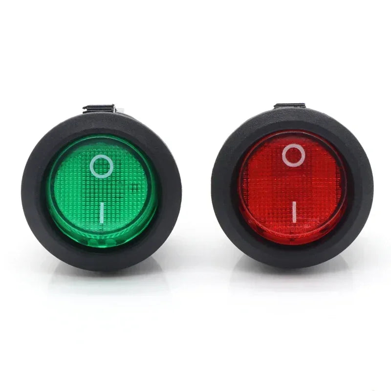 1~300pcs KCD1 LED Rocker Switch Round 2/3Pin ON-OFF-ON 2/3 Position 6A/250VAC 10A/125VAC SPST 23mm Car Push Button Switches