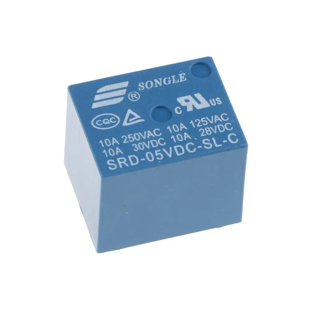 10 Pieces SRD 05VDC SL C 5Pin Power Relay 5V DC SPDT PCB Type Blue