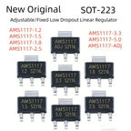 50/100Pcs AMS1117-1.2V 1.5V 1.8V 2.5V 3.3V ADJ SOT-223 SOT-89 AMS1117CD-5.0 TO-252 Adjustable/Fixed Low Dropout Linear Regulator