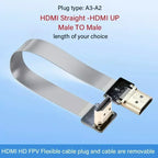 HDMI-compatible FPV-HDMI FFC-HDMI Ribbon Cable 90 Degree Mini/Micro-HDMI to Standard-HDMI Flexible Wire FPV Aerial 5cm 10cm 20cm