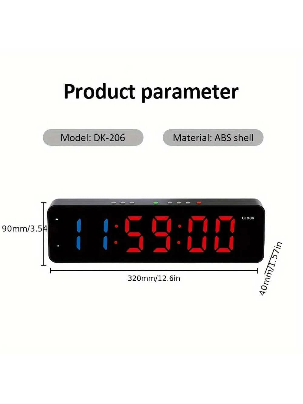 LED Multifunction Timer Countdown Stopwatch Alarm Clock for Home Gym Kitchen Living Room HIIT Tabata EMOM FGB Workout