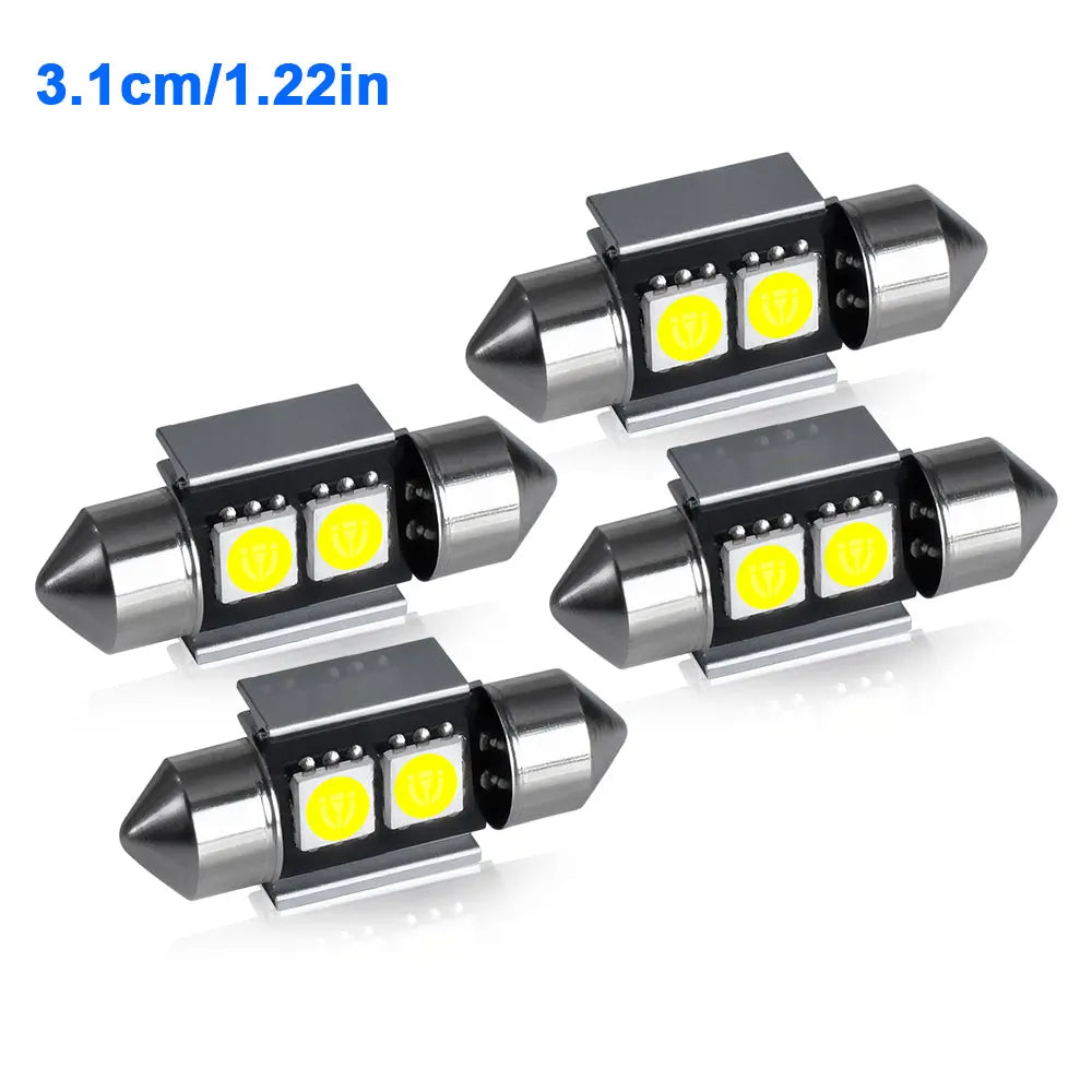 2/4/6/10PCS Super Bright Festoon LED 31/36/39/42MM 5050 3Chips Aluminum Body Fast Cooling for Car Reading Liscense Plate Light
