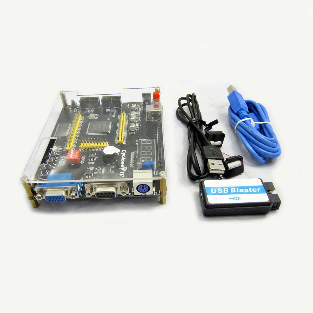 Educational DIY Kit for Altera CycloneIV FPGA, Includes EP4CE6 EP4CE10 PCB Board & USB Download Cable + Plastic Box