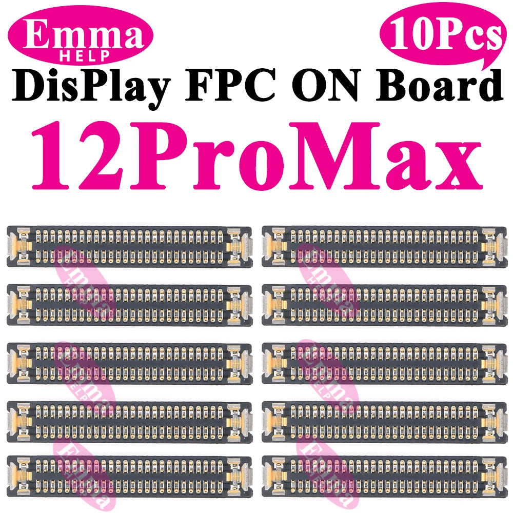 10Pcs LCD Display FPC Connector On Motherboard Screen Logic Board For iPhone 14 13 15 Pro Max Plus 11 12Promax 13Pro XR X XS