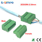 2.54mm 2EDGRK 15EDGKP 2P/3P/4P/5P/6P/8P/12P-16PIN Female Male Solderless Docking Type PCB Plug Wire Terminal Block Connector