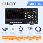 Owon SDS210S 2CH 100-200MHz 1GS/s 14Bit 25MHz FFT Scope Digital Oscilloscope  with Signal Generator Function
