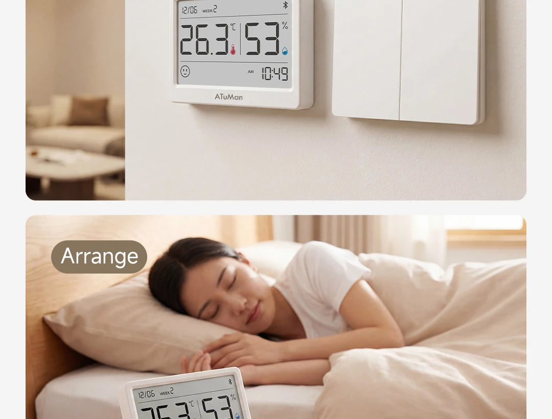 DUKA TH2 E-ink Smart Hygrometer Thermometer Home Indoor Temperature Humidity Meter Sensor Gauge Weather Station Mijia Home APP