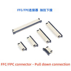 5pcs/10pcs FPC FFC socket Connector 0.5mm 1mm Pitch Flat Cable Flip bottom connection 4/5/6/8/10/12/14/16/20/22/24/30/34/40/50P