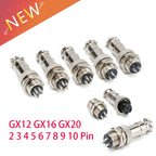 GX12 GX16 Aviation Connector 2 3 4 5 6 7 8 9 10 Pin Connector Male Female Butting Wire Cable Circular Aviation Socket Plug