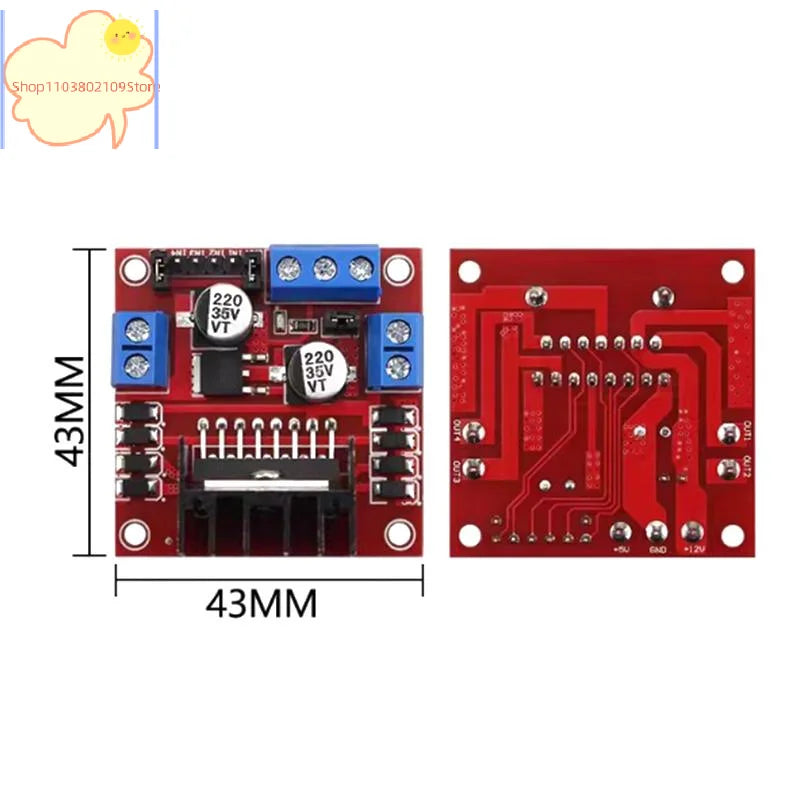 【HT】【YH】L298N Motor Driver Board DC & Stepper Motor Driver Module For Smart Car Robot