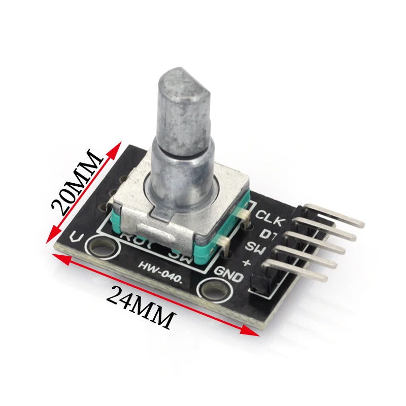 1/5/10Pcs 360 Degrees EC11 Rotary Encoder Module For Arduino Brick Sensor Switch Development Board KY-040 With Pins Liludin