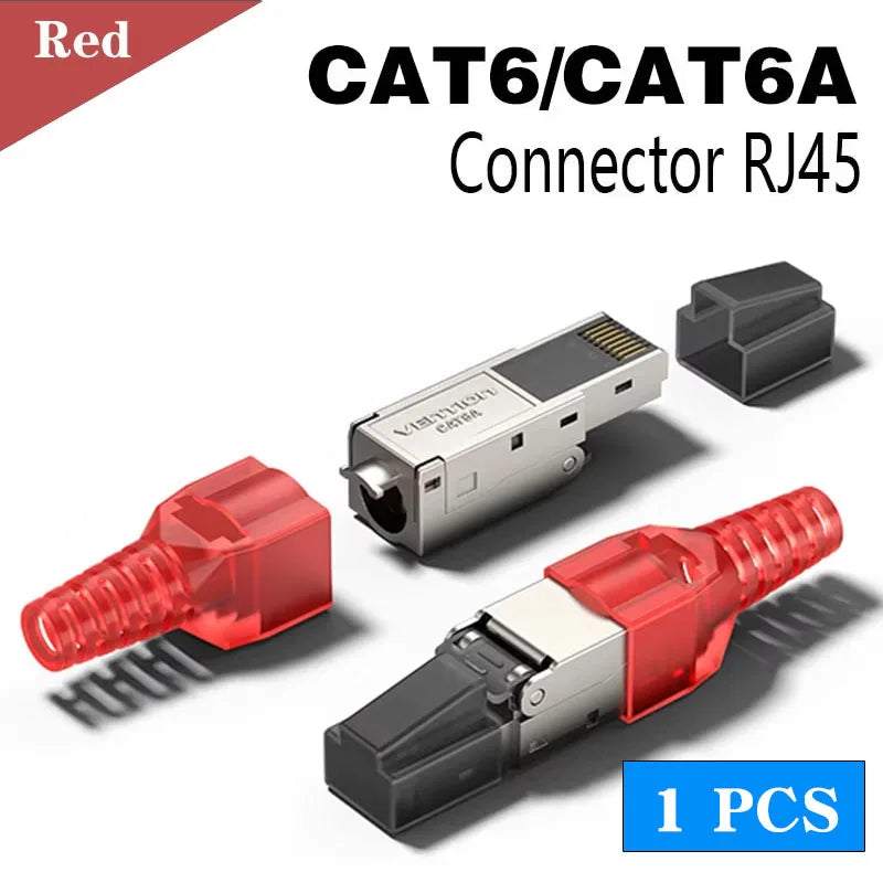 Vention NEW RJ45 Cat8 Cat7 Cat6A Connectors RJ45 Metal Tool Free Easy Termination Plug 2000MHz 40G LAN Cable Reusable Shielded
