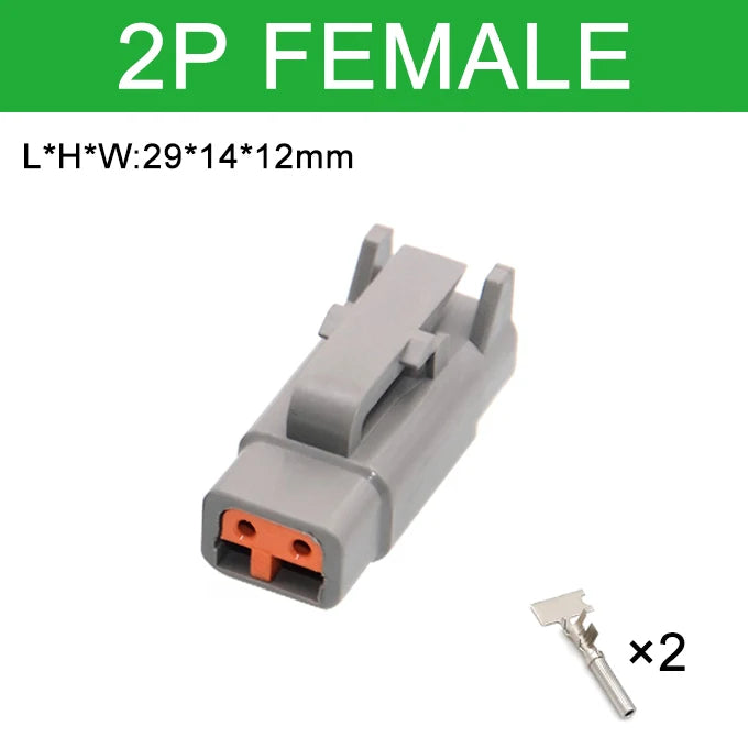 Deutsch Connector DTM Waterproof Automobile Connector With Terminal Male Female Plug&Socket DTM04-2/3/4/6/8/12P DTM06