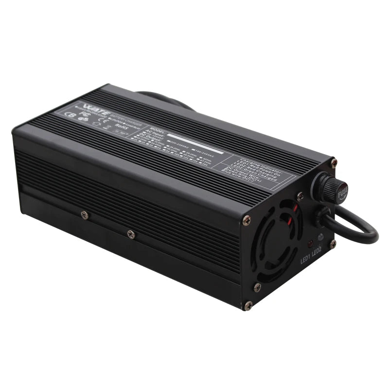 67.2V 5A Lithium Battery Charger For Pack 16S 60V Li-ion Lipo Aluminum Case With Fan