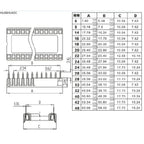 10pcs 2.54mm Pitch 6P 8P 16P 18P 24P 28P 32P 40P 42P DIP Solder Square Narrow Wide IC Socket Connector 6/8/16/18/24/28/32/40/42P