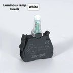 XB4 22mm Emergency Stop Button Switch Double Button Switch with Light Momentary Self Reset Mushroom Power Push Button Switch 10A